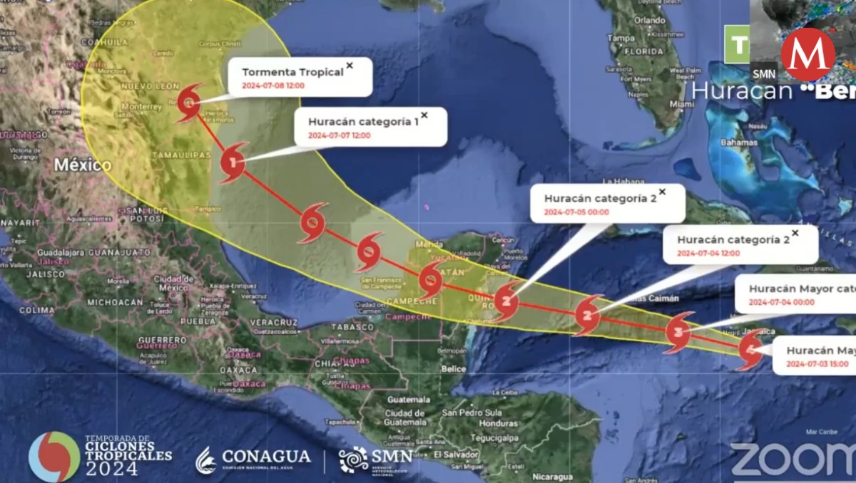 Huracán Beryl: segundo impacto será en Tamaulipas