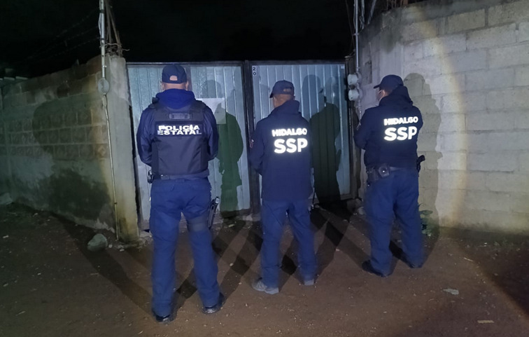 Operativo contra narcomenudeo en la colonia Adolfo López Mateos de Pachuca.