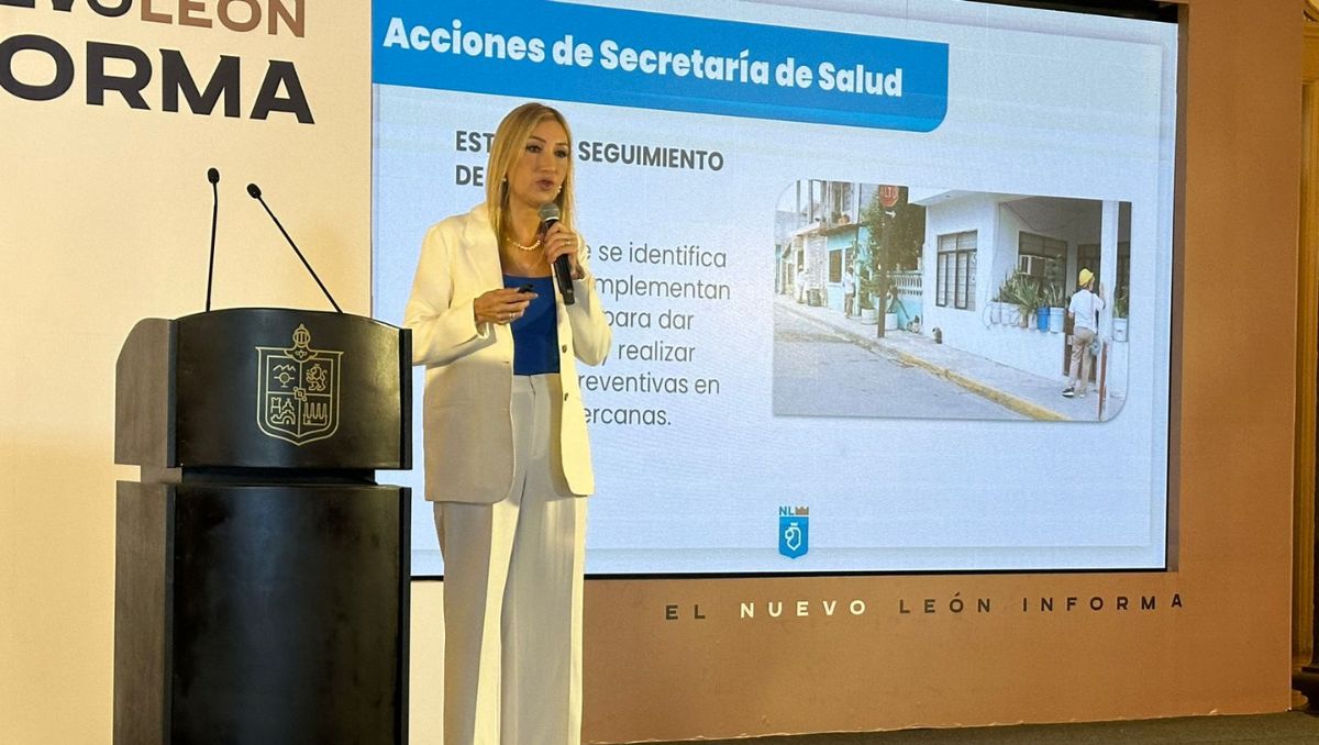 Alma Rosa Marroquín, secretaría de Salud de Nuevo León. Sandra Gonzáles
