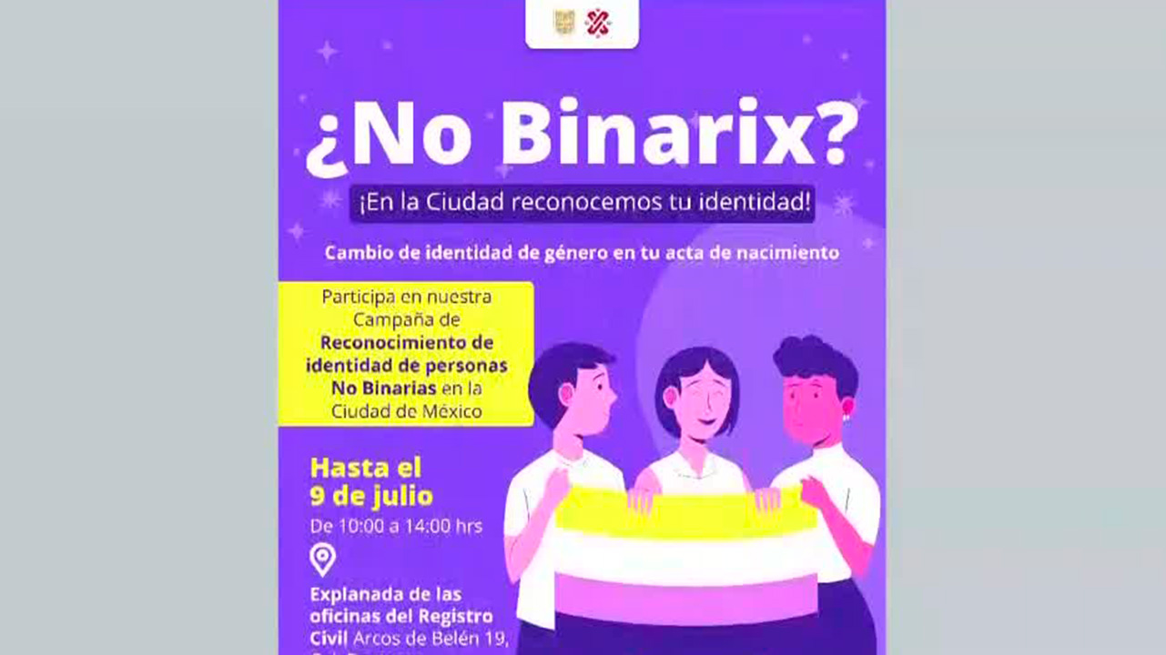 En CdMx, personas no binarias podrán adquirir una acta de nacimiento reconociéndolos