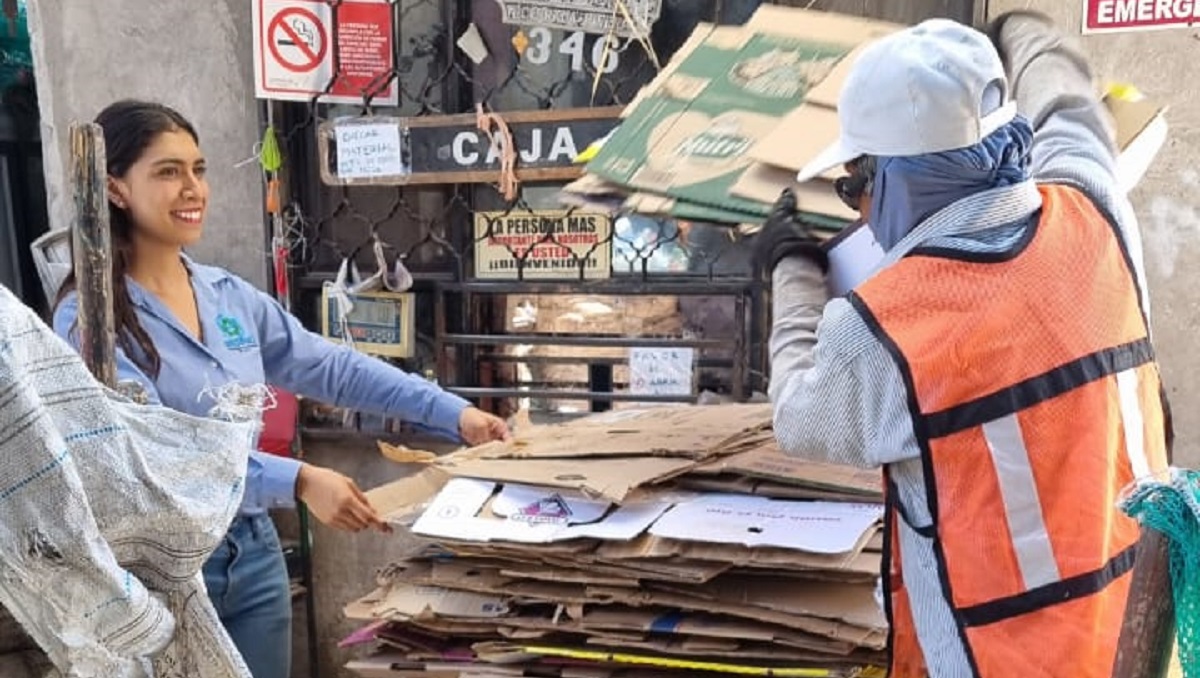 Cecilia Pacheco Guerrero, encargada de bodega en Comercializadora de Reciclado. (cortesía)