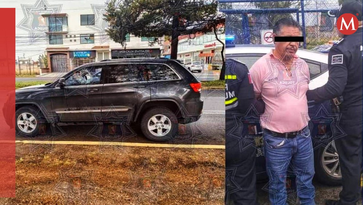 Detienen a un hombre que presuntamente extorsionaba negocios en Toluca. Foto: (Especial)