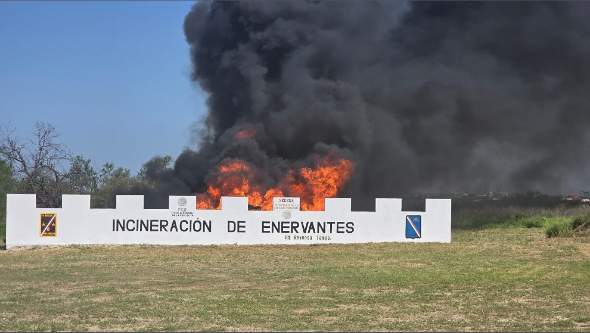 Incineran droga en Reynosa, Tamaulipas. (Cortesía)