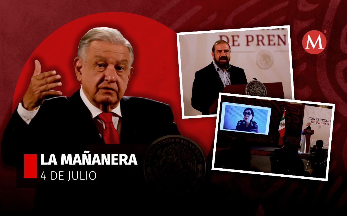 El presidente López Obrador en la mañanera desde Palacio Nacional. | Javier Ríos