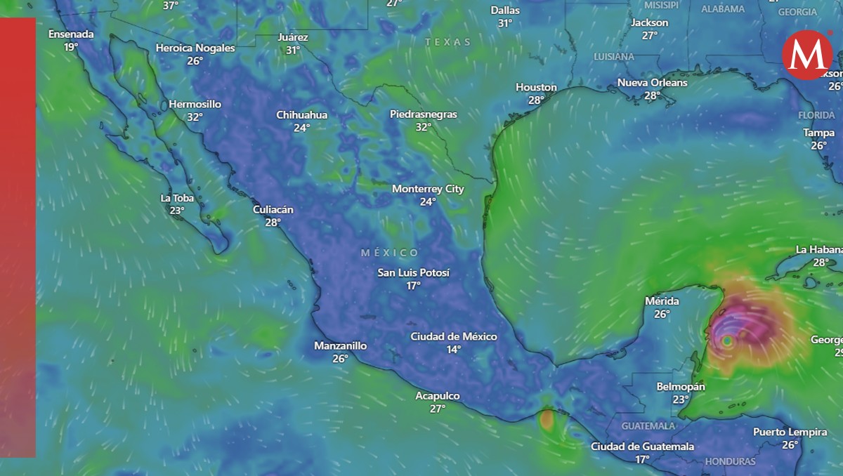 Así puedes seguir la trayectoria de 'Beryl' en vivo. | Windy.com