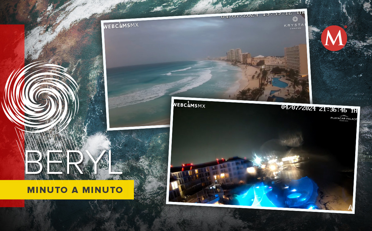 Vista de Beryl desde Webcams EN VIVO en Quintana Roo