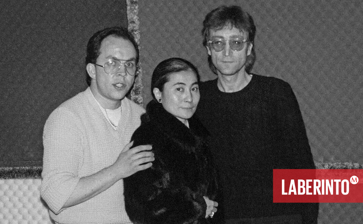 Andy Peebles, Yoko Ono y John Lennon. (Especial)