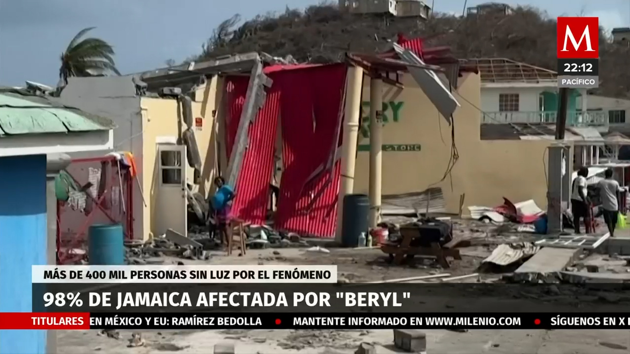 El Huracán 'Beryl' dejo graves daños en Jamaica