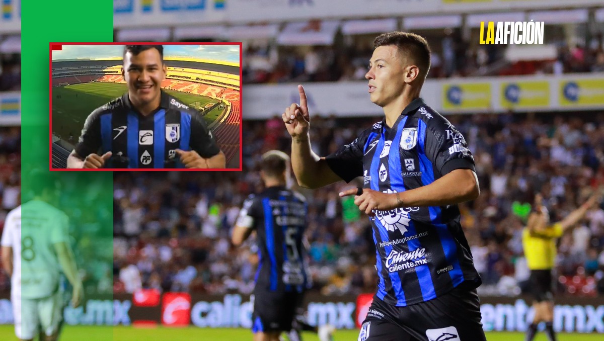 Jugadores de Querétaro imitan a gallo previo a juego de Liga MX (Imago7/Captura de pantalla Caliente TV)