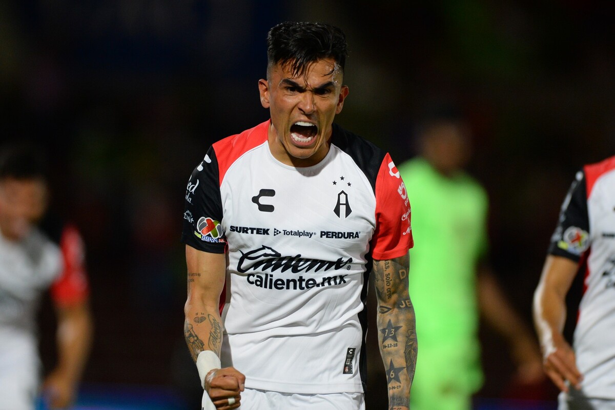 Luis Reyes celebra gol del Atlas (Imago7)