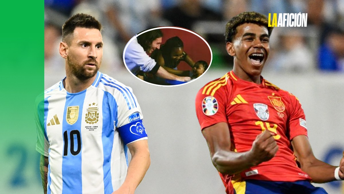 El verdadero origen de las virales fotos de Lionel Messi y Lamine Yamal (Reuters/Instagram @hustle_hard_304)