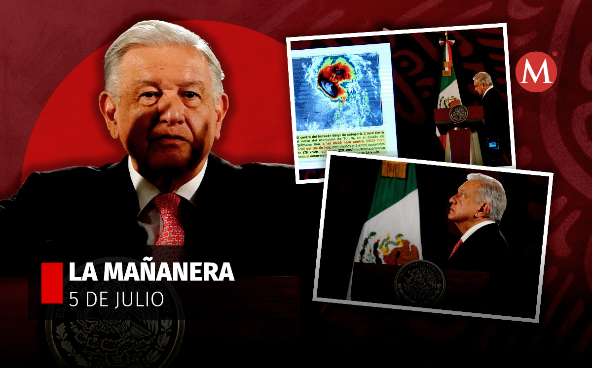 El presidente López Obrador en La Mañanera desde Palacio Nacional 5 de julio | Fotos: Cuartoscuro