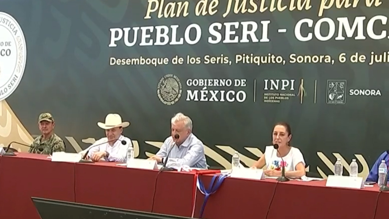 AMLO y Sheinbaum presiden el Plan de Justicia para Seri-Comca’ac- Grupo ...