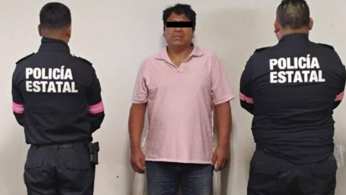 Felipe "N", de 46 años, fue detenido por elementos de la Policía Estatal| Especial