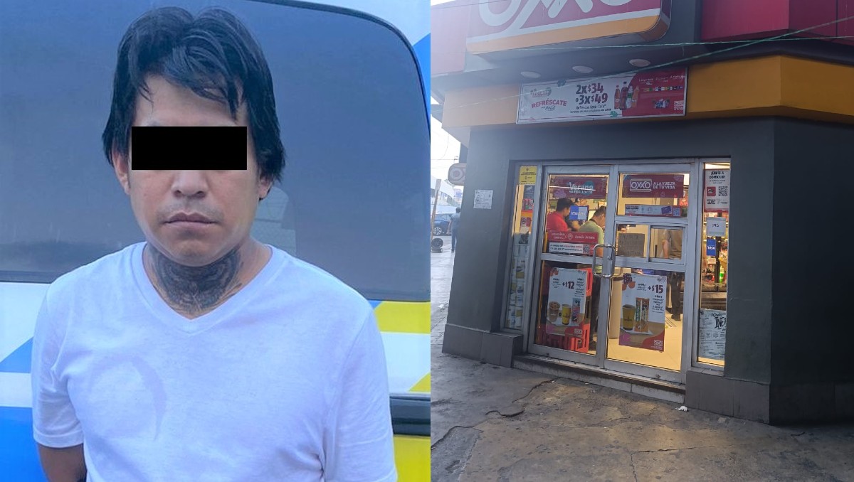 Hombre intenta asaltar tienda de conveniencia en Monterrey. Foto: Especial