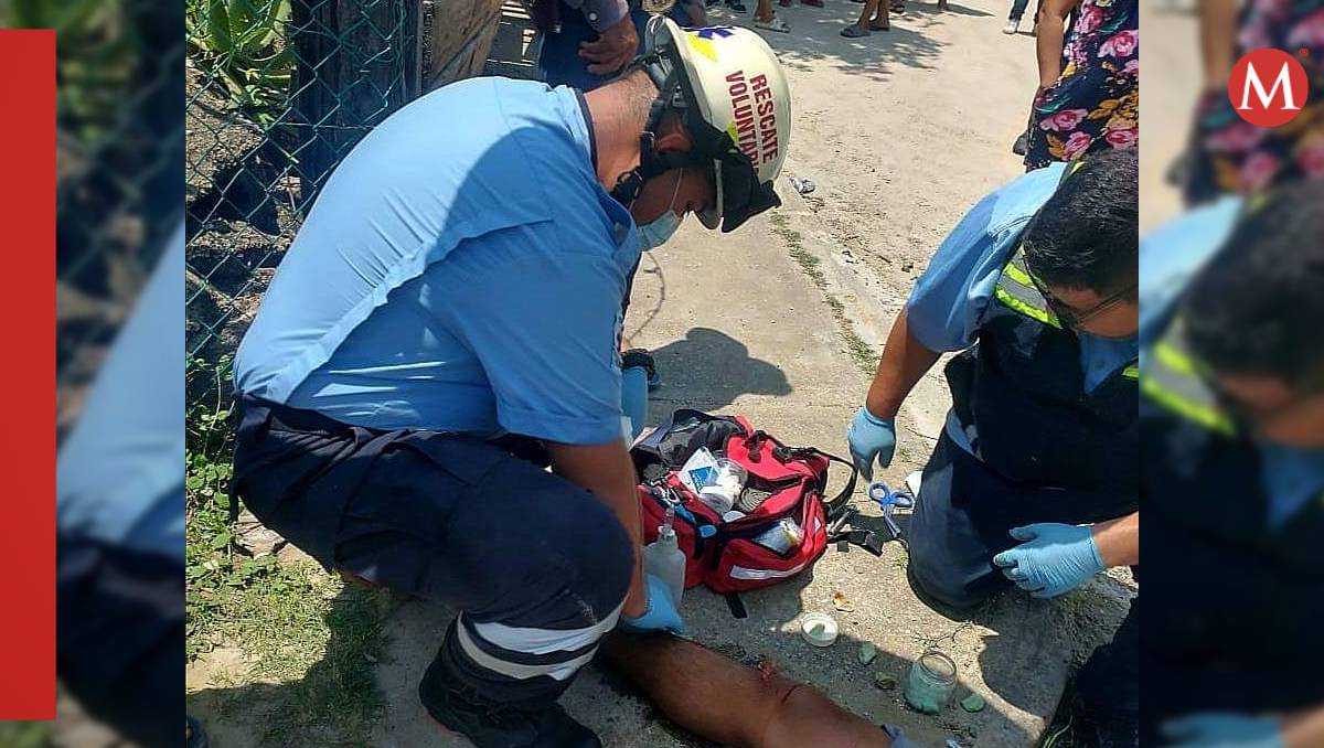 Chocan jóvenes en moto en Altamira.