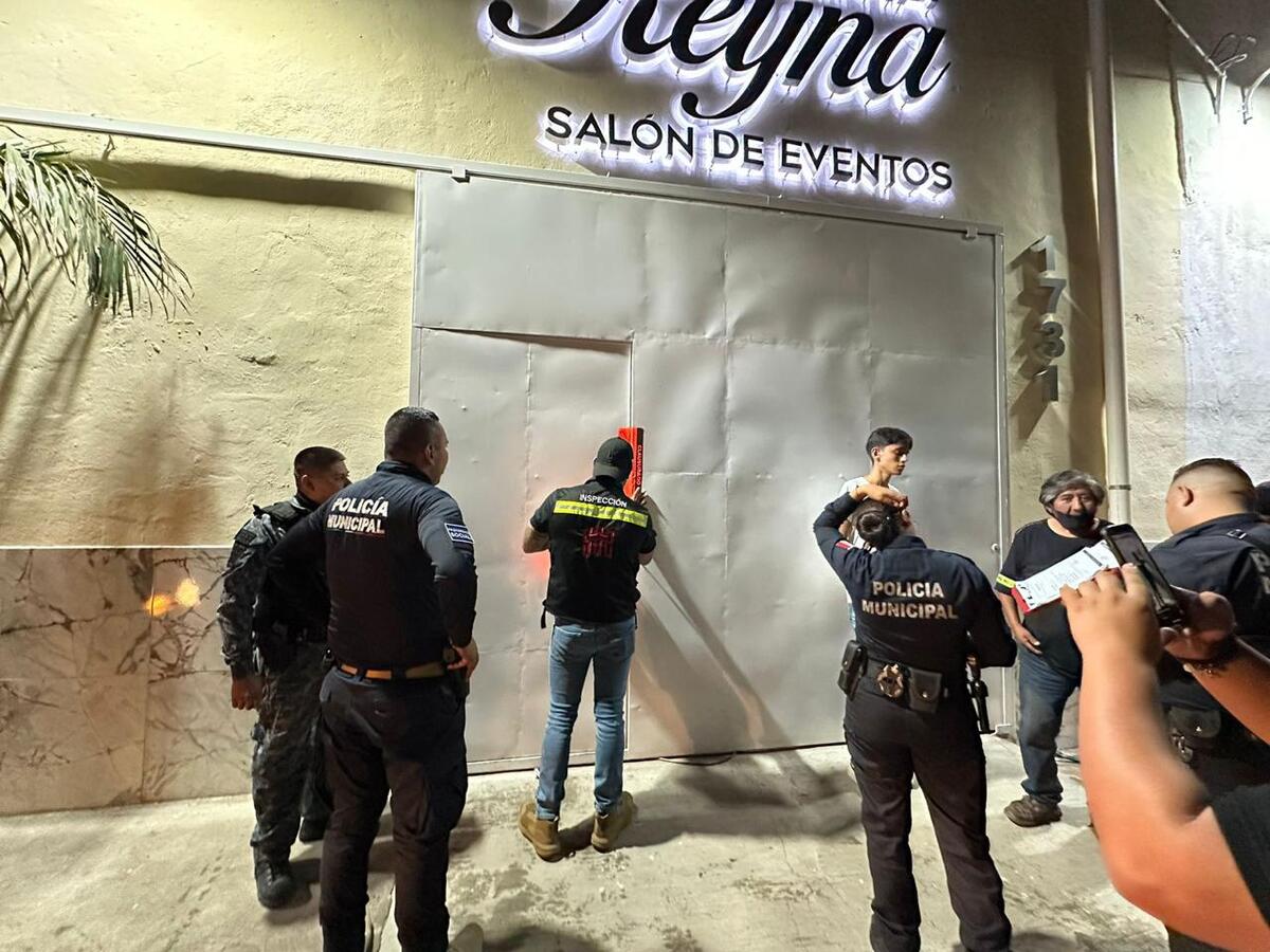 Salón de fiestas clausurado.
