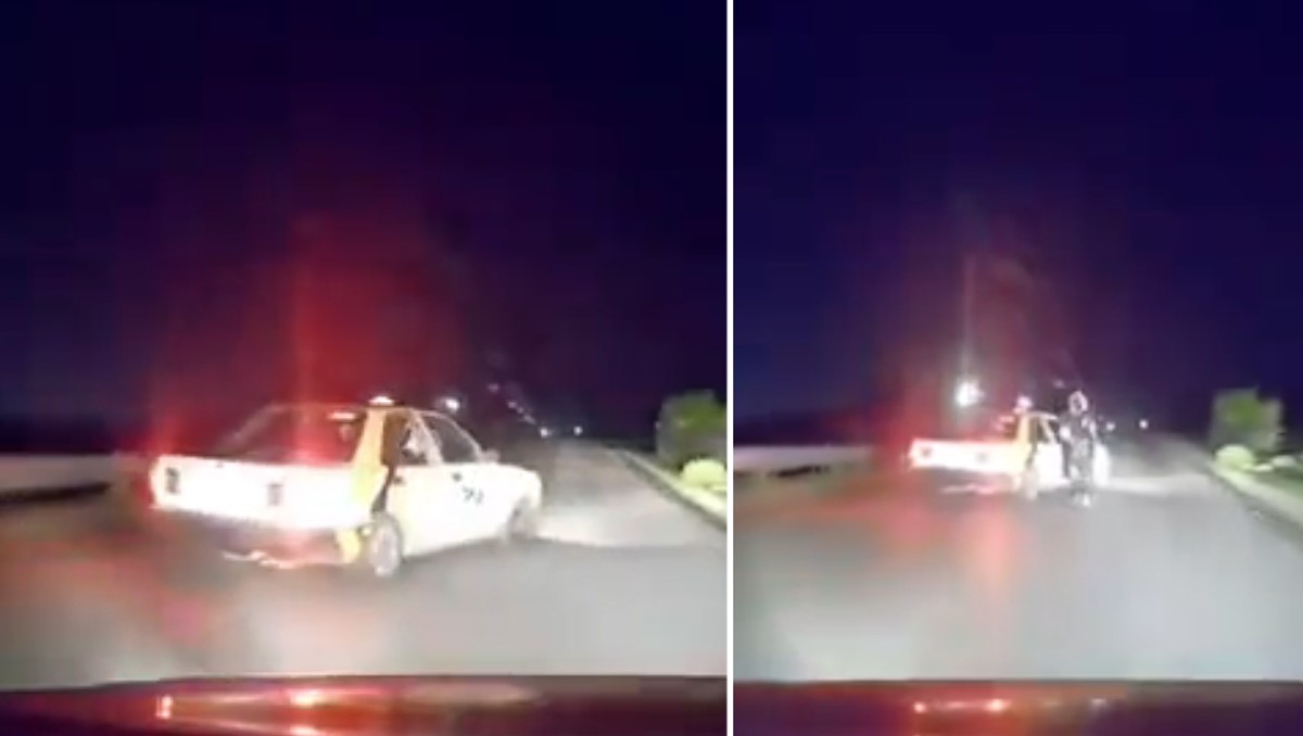 Automovilista captura el momento en que intentan interceptarlo en Hidalgo