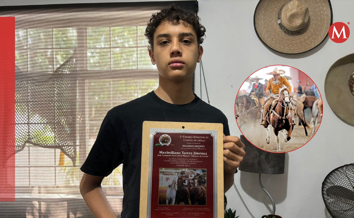 Joven tapatío pide apoyo para asistir a competencia de charrería en Aguascalientes (Roberto Hurtado | Especial | Diseño: Milenio)