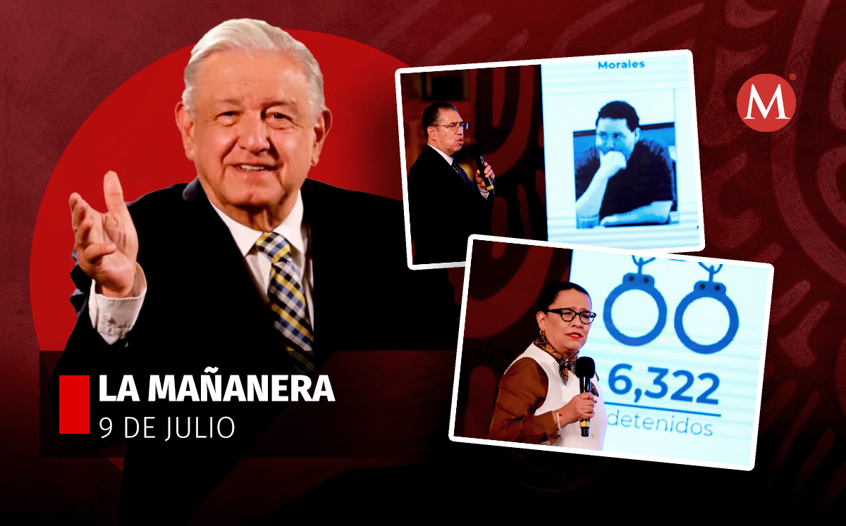 El presidente López Obrador en la mañanera desde Palacio Nacional. | Javier Ríos