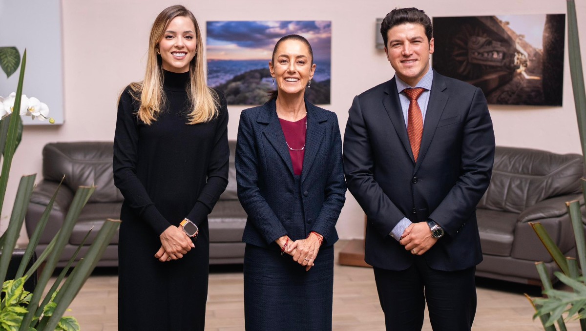 La virtual Presidenta electa de México publicó imagen del encuentro con el gobernador de Nuevo León / Especial