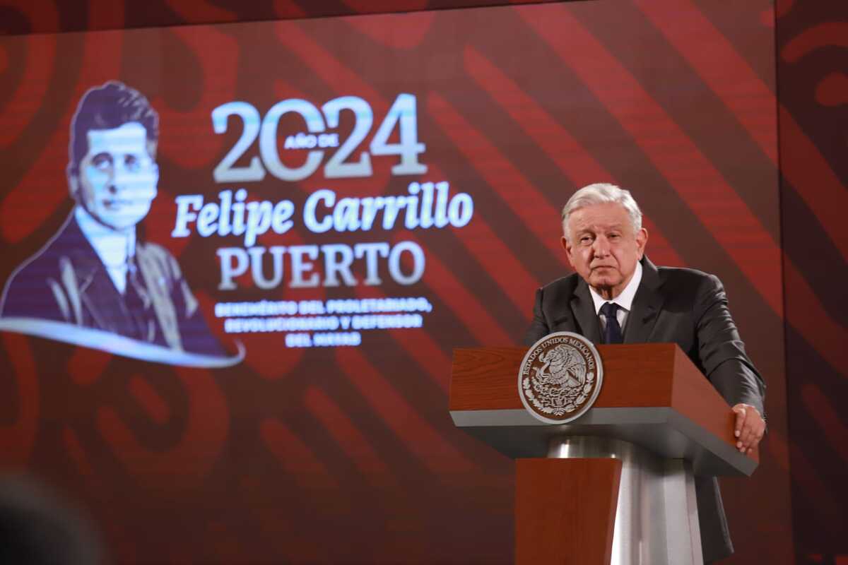 Andrés Manuel López Obrador desde Palacio Nacional. | Foto: Juan Carlos Bautista.