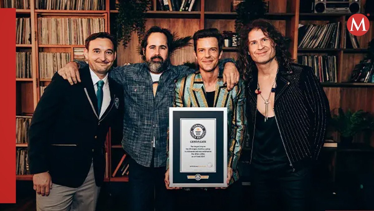 La banda con uno de sus certificados Guinness / Especial
