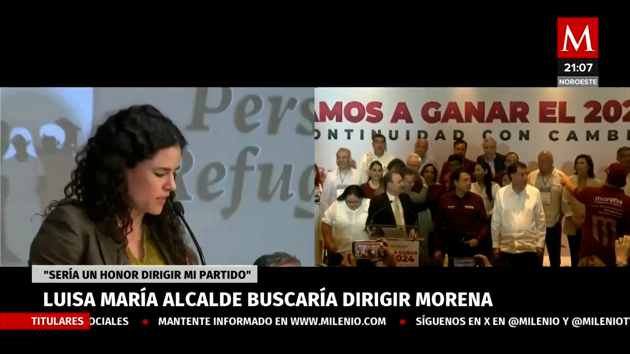 Luisa María Alcalde y los primeros candidatos para la dirigencia de Morena