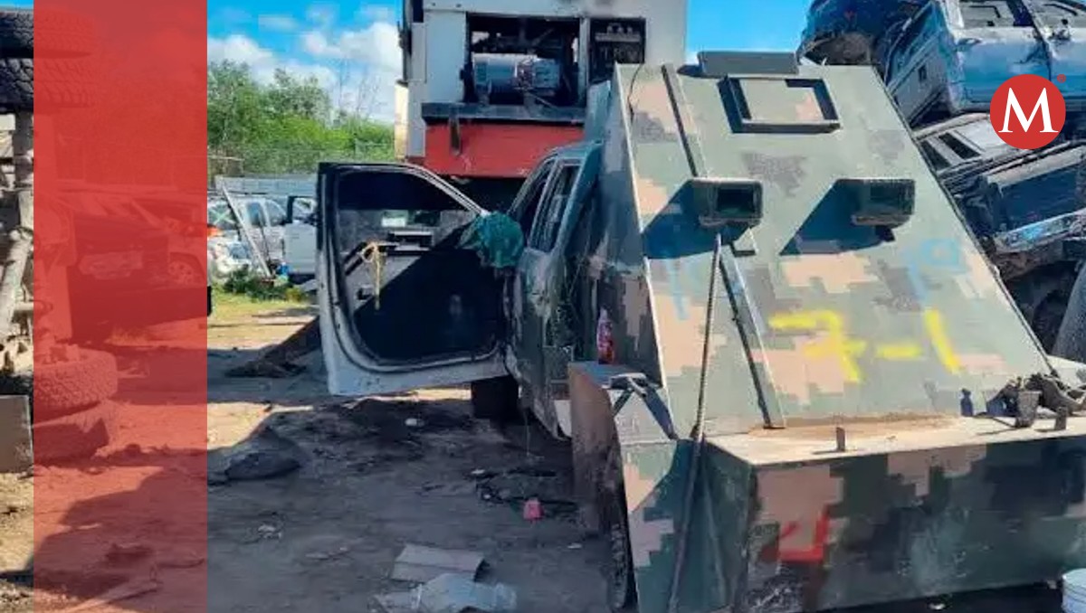 Destruyen 96 vehículos con blindaje artesanal en Tamaulipas