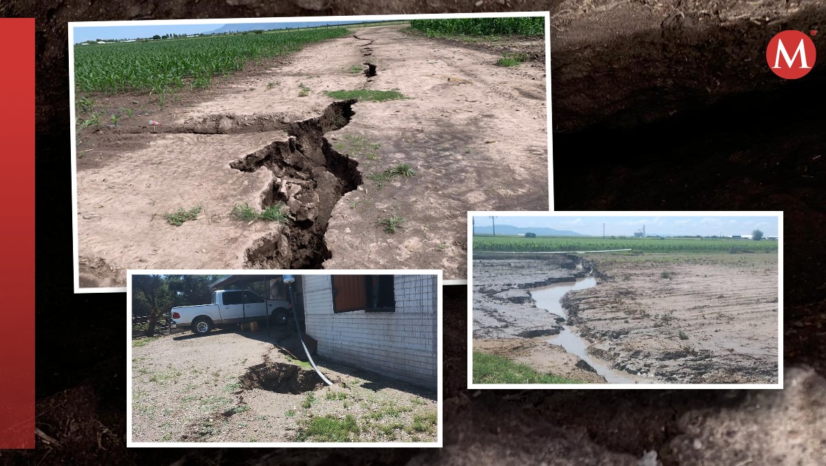 Grieta en Nuevo Ideal, Durango dañó caminos y cuatro viviendas. | Especial
