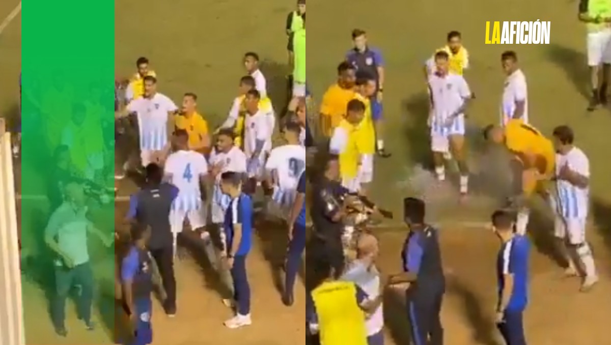 Portero brasileño recibe disparo por parte de un policía al final del partido (Captura de pantalla)