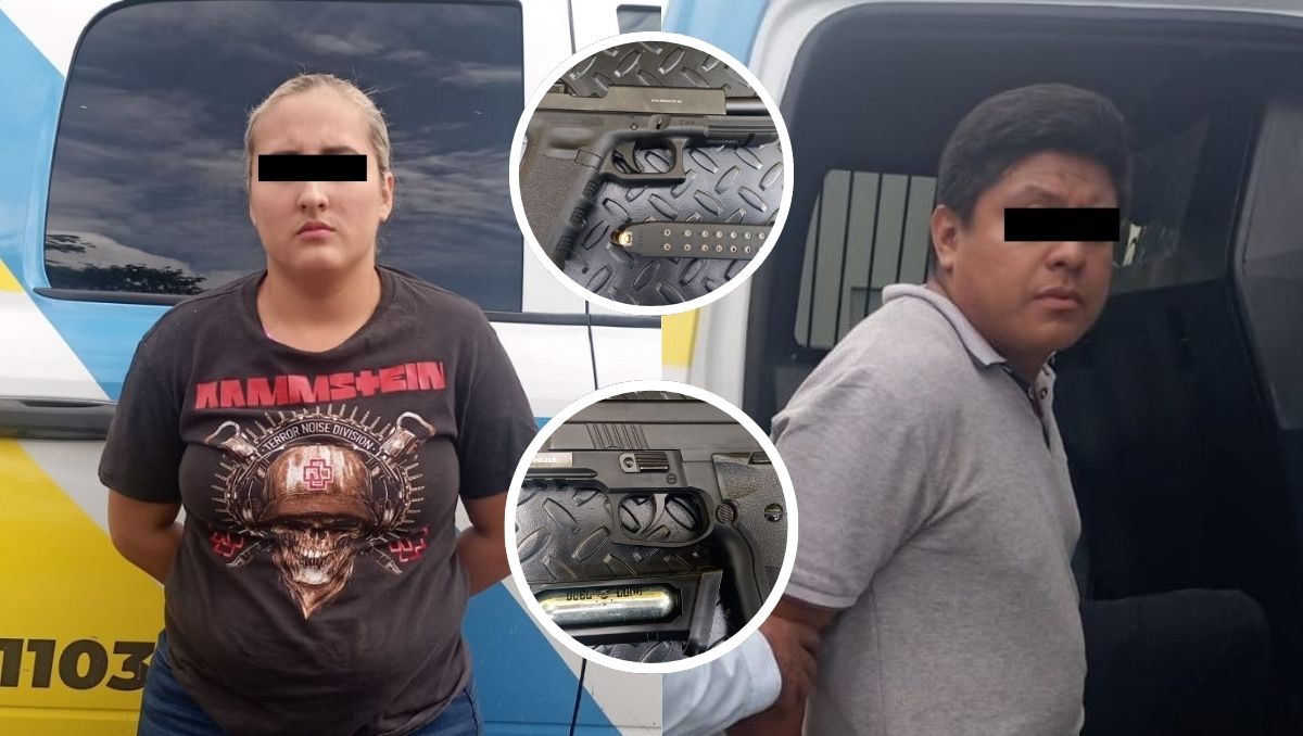 La pareja tenia a su posesión dos armas de fuego | Especial.
