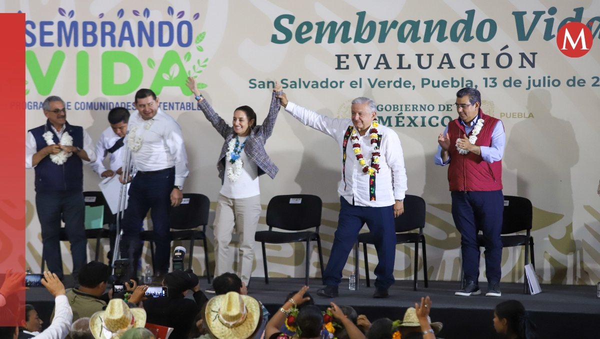 AMLO se despide de Puebla con visita a San Salvador El Verde | Esimagen
