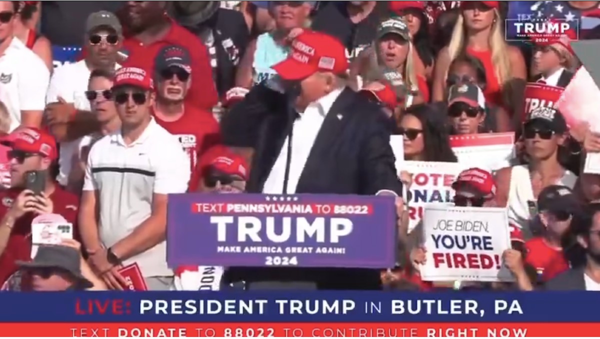 Captan tiroteo en el mitin de Trump
