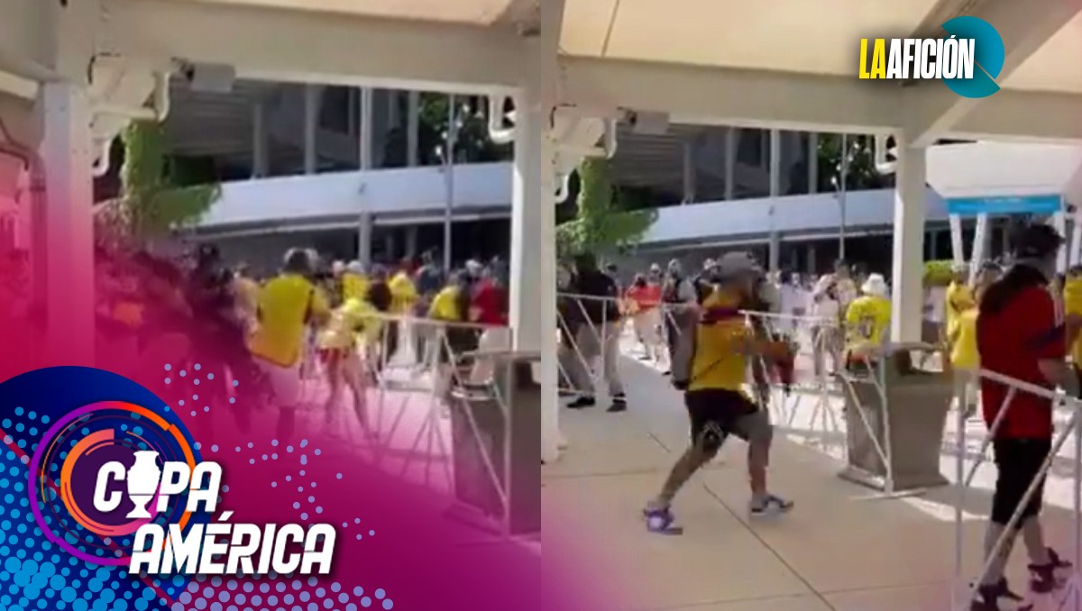 Aficionados de Colombia causan disturbios previo a la final de la Copa América (Captura X@@TyCSports)