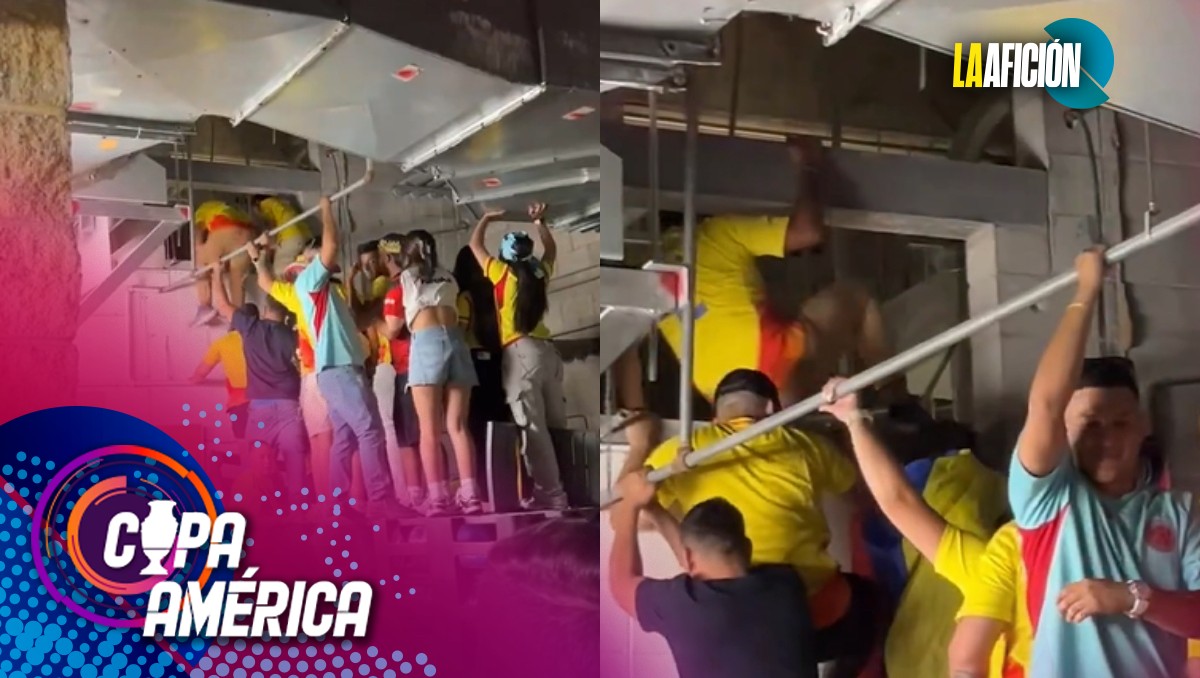 Aficionados de Colombia se meten estadio de la final de Copa América por la ventilación (Captura X)
