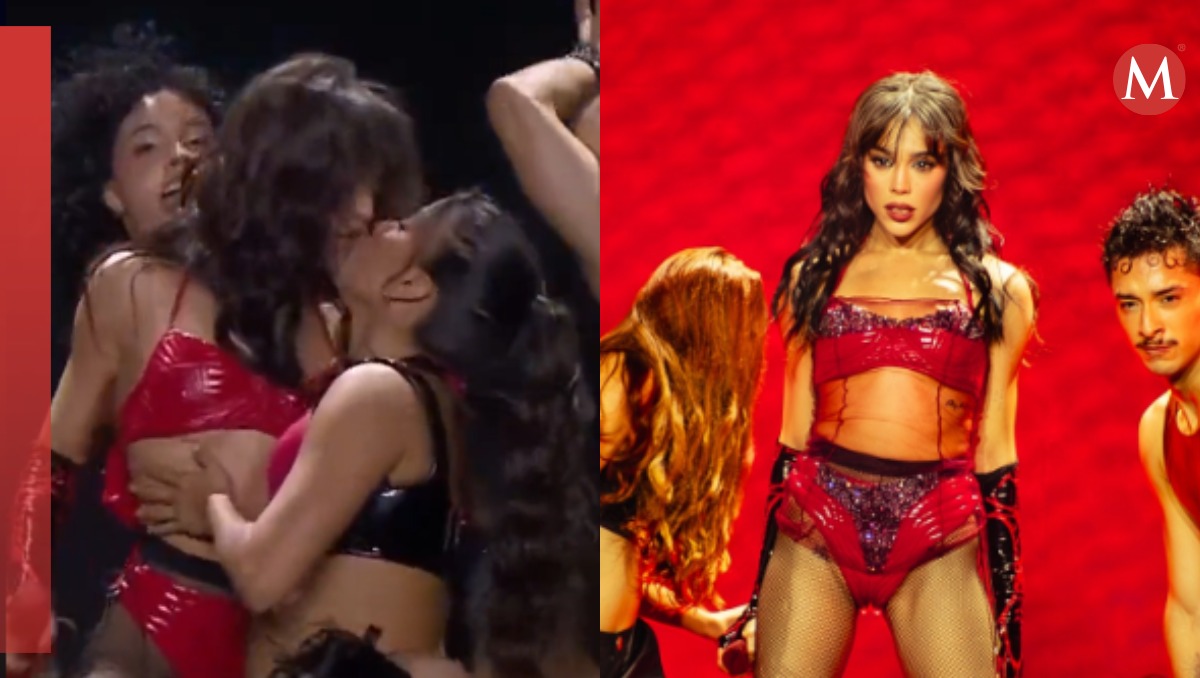 Danna Paola se besa con bailarina