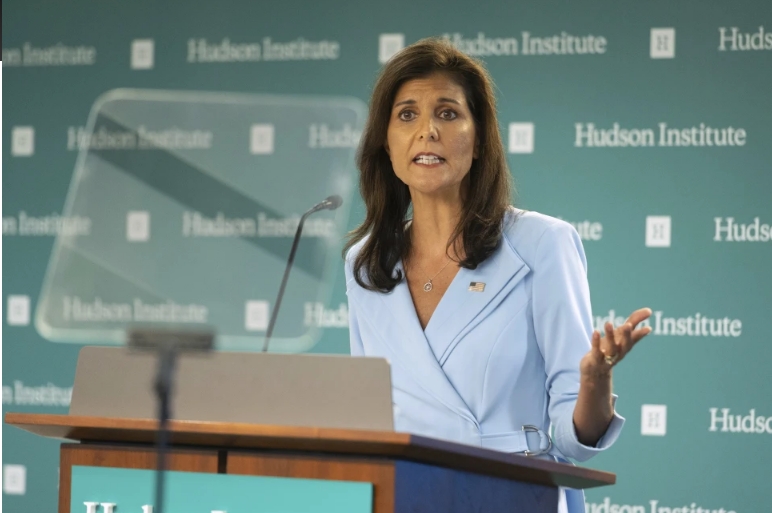 La ex embajadora estadunidense ante la ONU Nikki Haley en un evento en Washington, el 22 de mayo del 2024. Foto: AP