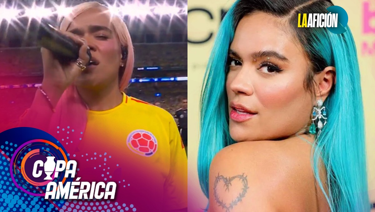 Karol G canta himno de Colombia
