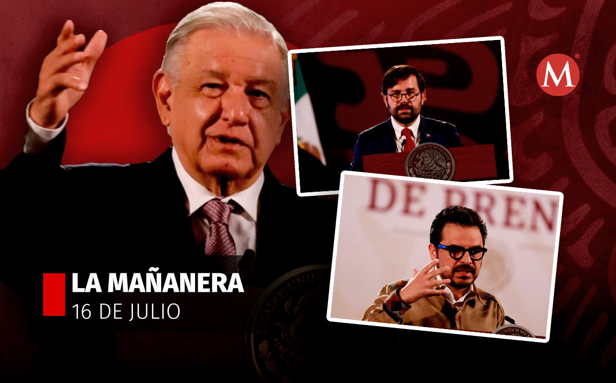 El presidente López Obrador en la mañanera desde Palacio Nacional. | Javier Ríos