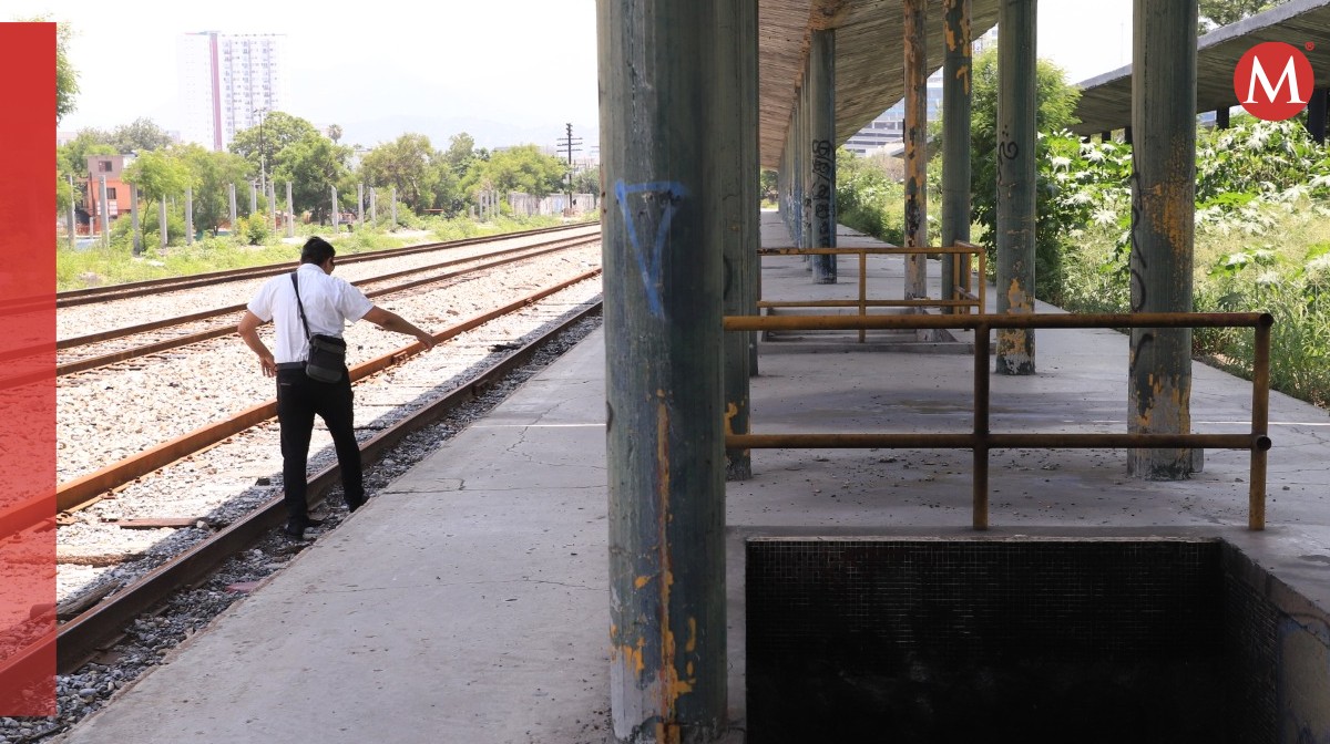 Vías del tren en Nuevo León. Foto: Leonel Rocha