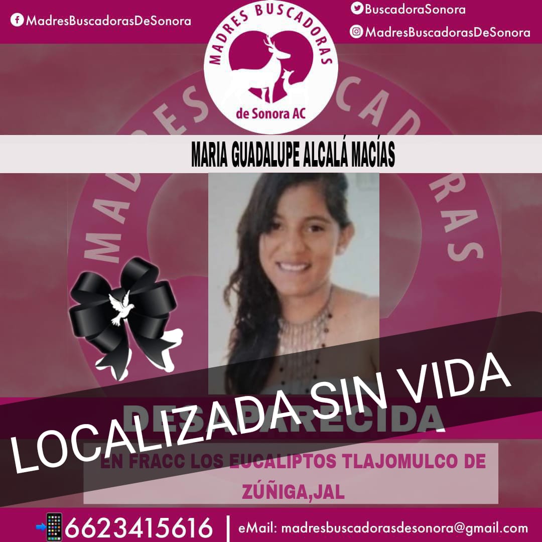 María Guadalupe Alcalá Macías de 16 años de edad, desapareció el 24 de marzo de 2016. (Especial)