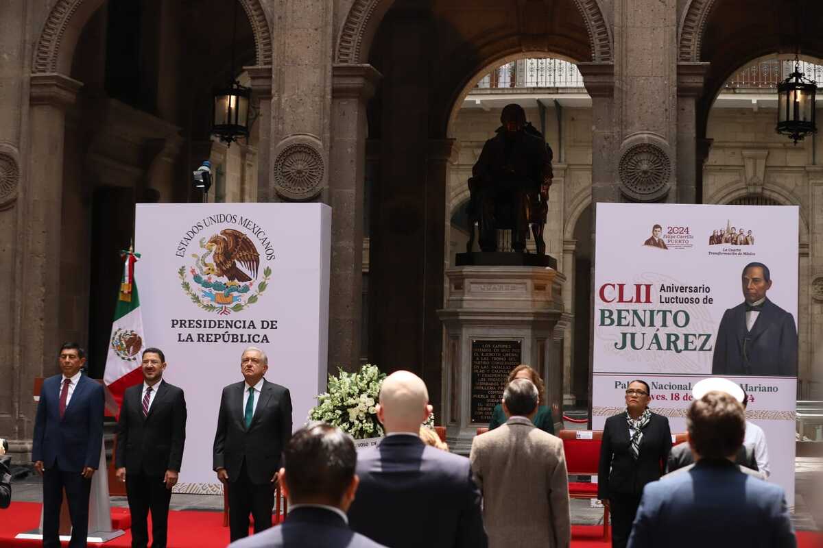 Ceremonia del aniversario luctuoso de Benito Juárez García en Palacio Nacional | Octavio Hoyos
