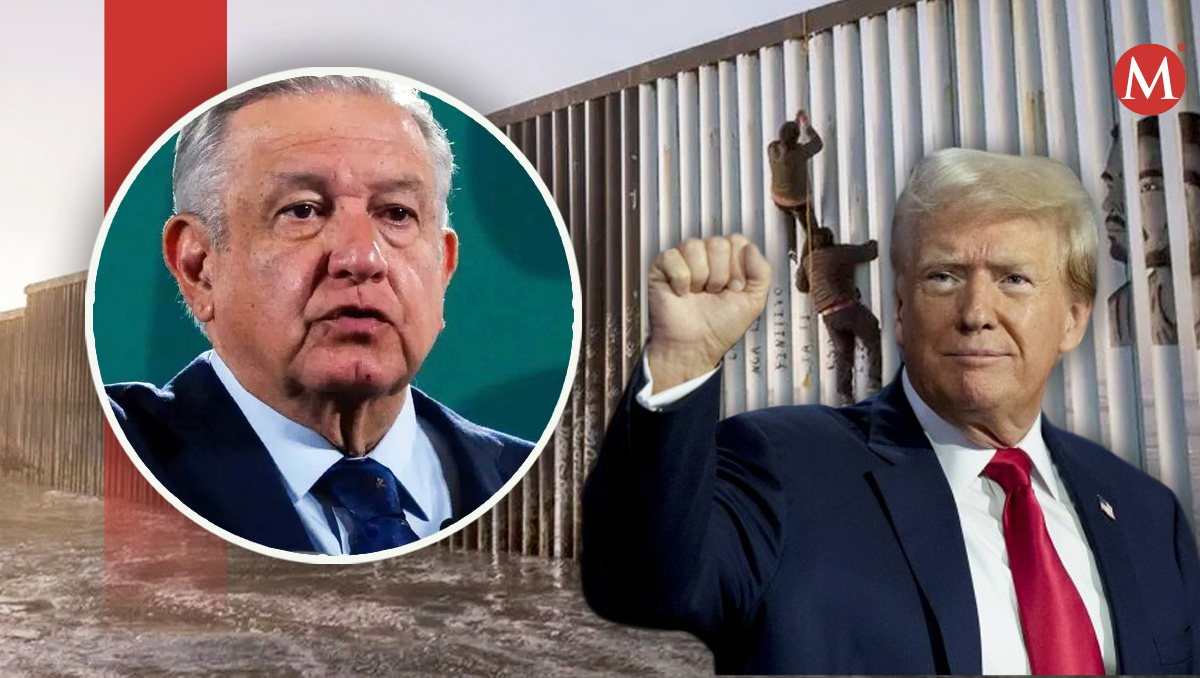 Donald Trump amaga con retomar muro fronterizo si gana elecciones de EU. | Diseño: Mauricio Ledesma