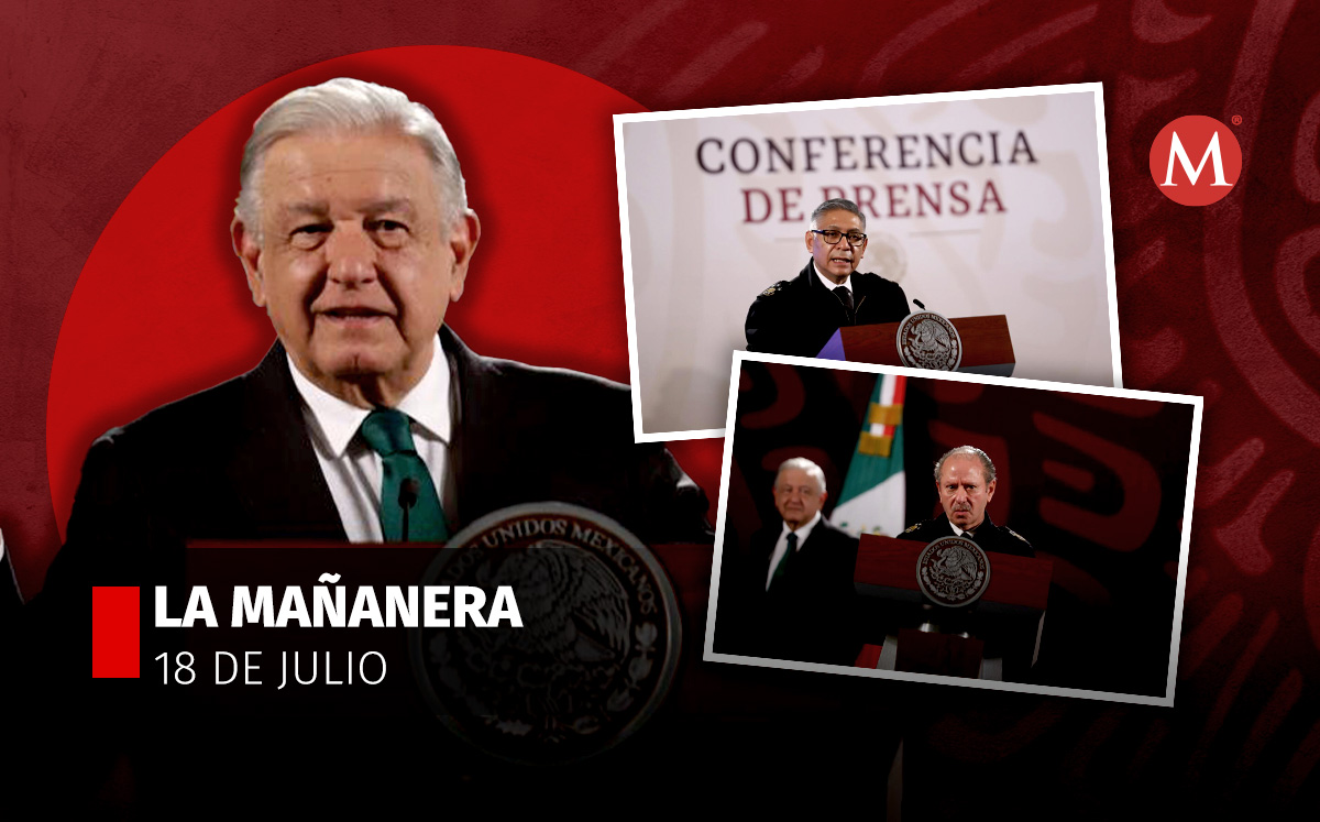 El presidente López Obrador en la mañanera desde Palacio Nacional. | Jorge Carballo