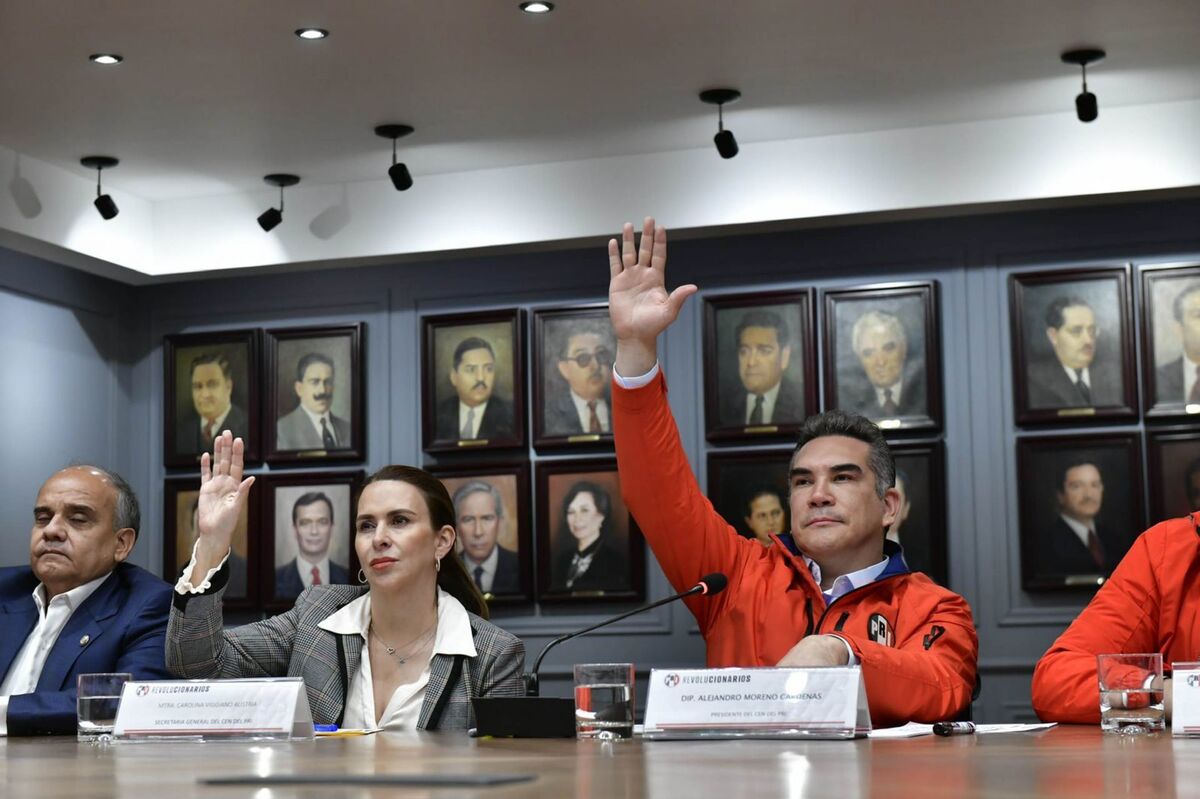 Alejandro Moreno en la LXX Sesión del Consejo Político Nacional del PRI. | Cuartoscuro