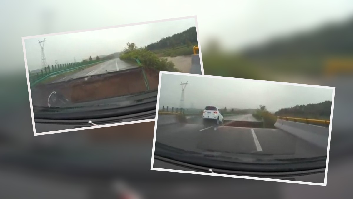 Hundimiento de un puente en China.