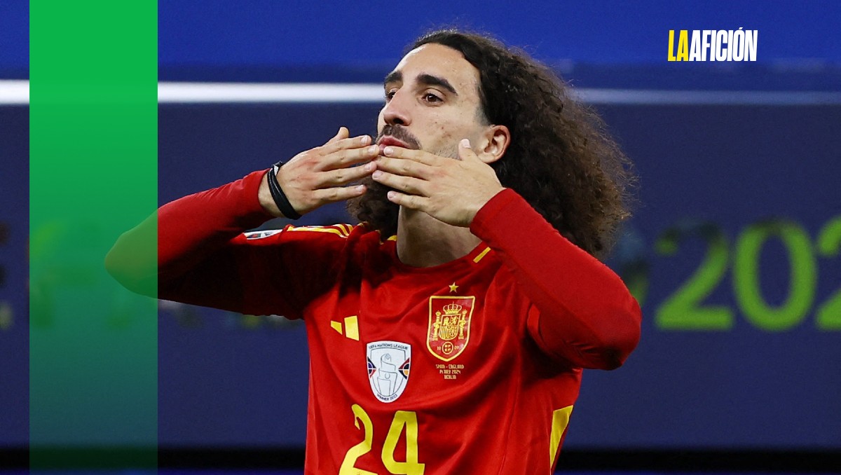 Marc Cucurella se pinta el cabello de rojo tras la Eurocopa (Reuters)