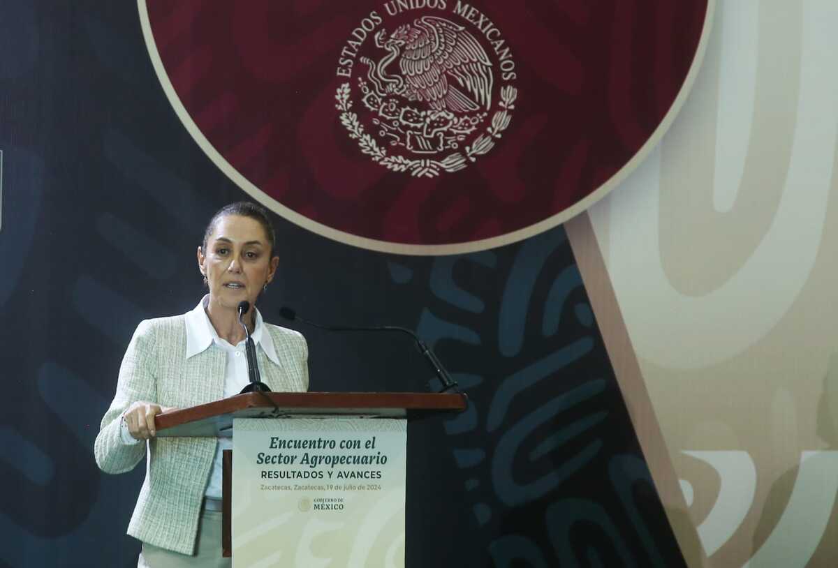 Sheinbaum durante Encuentro con el Sector Agropecuario. | Araceli López