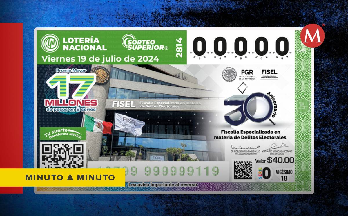 El Sorteo Superior tiene tres tipos de premios, conoce los resultados de hoy 19 de julio | MILENIO